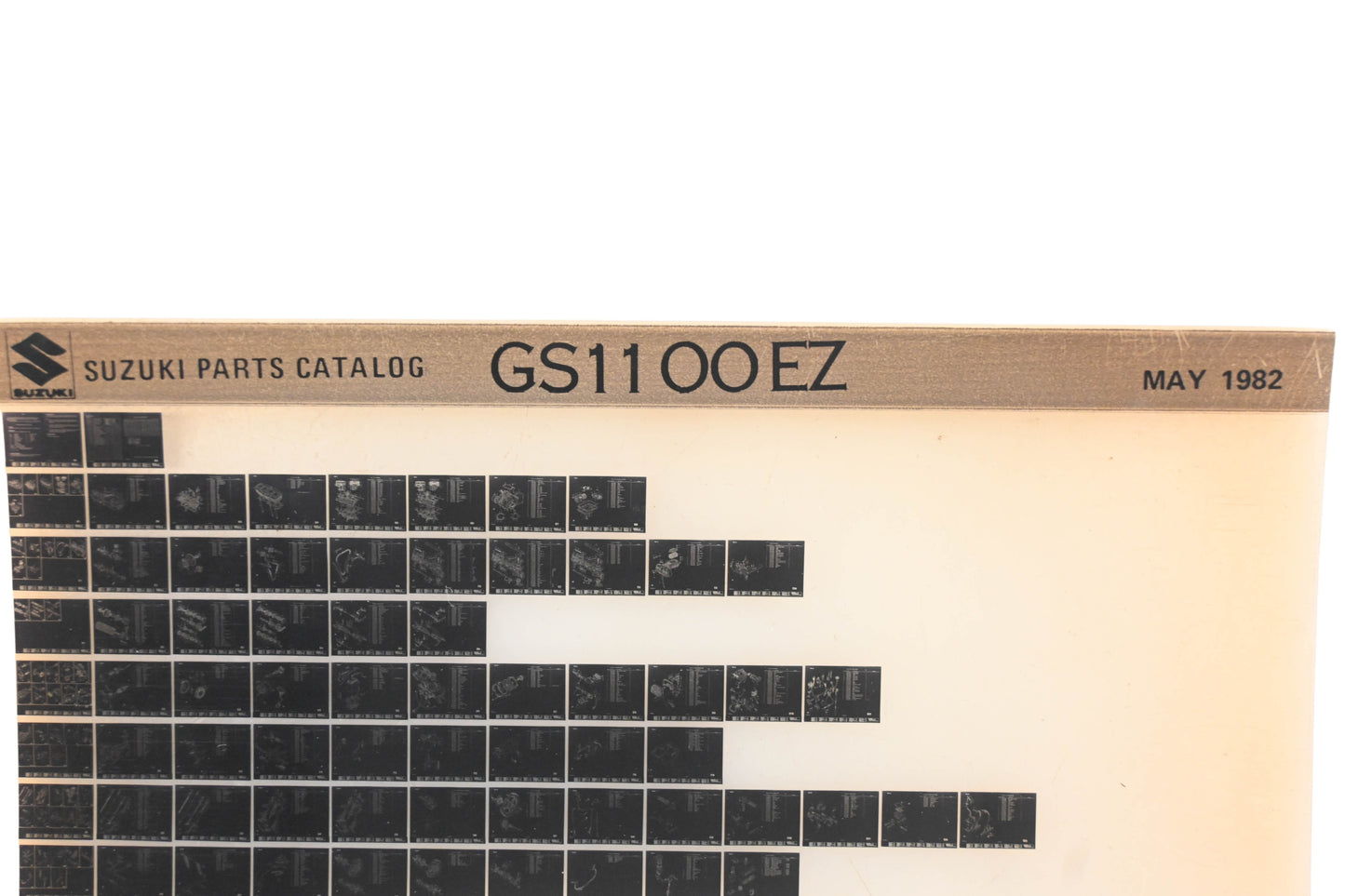OEM Suzuki GS1100EZ GS1100 EZ Parts Catalog Microfiche Rev:3/1982