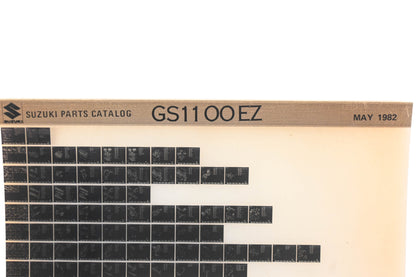 OEM Suzuki GS1100EZ GS1100 EZ Parts Catalog Microfiche Rev:3/1982