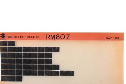 OEM Suzuki RM80Z RM80 Z Parts Catalog Microfiche Rev:5/1982