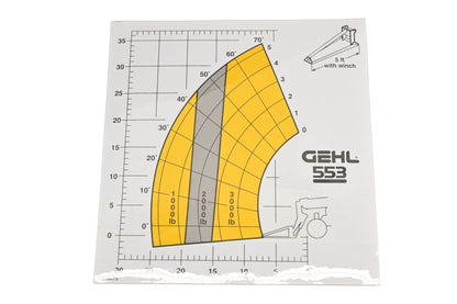 Gehl L68675 Chart #553 Decal NOS