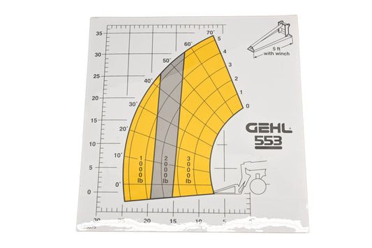 Gehl L68675 Chart #553 Decal NOS