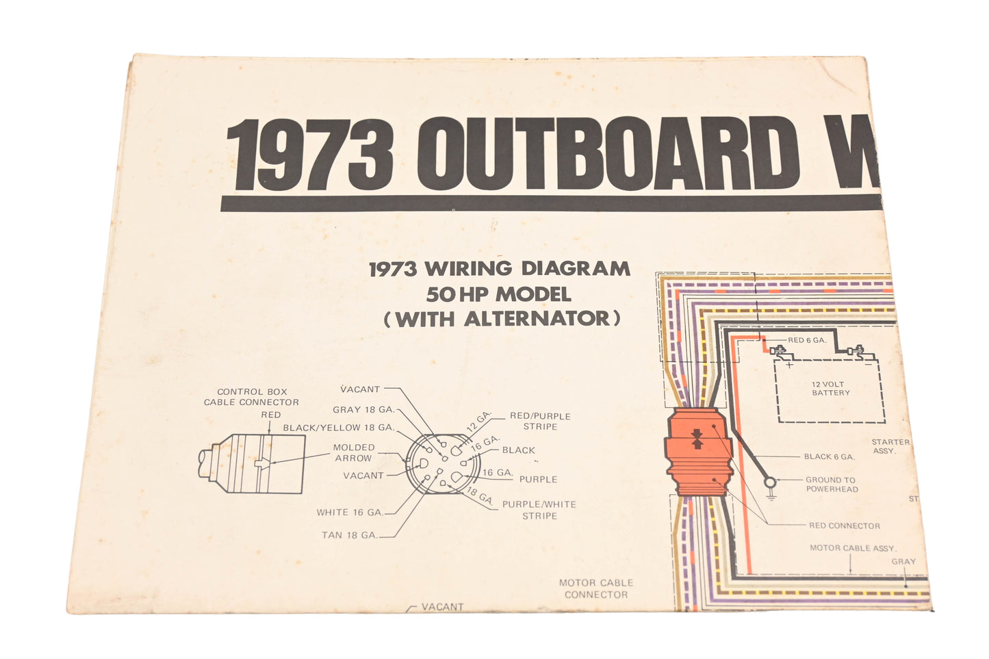 OMC HY029-35 1973 50/65/85/115/135hp Outboard Wiring Diagram