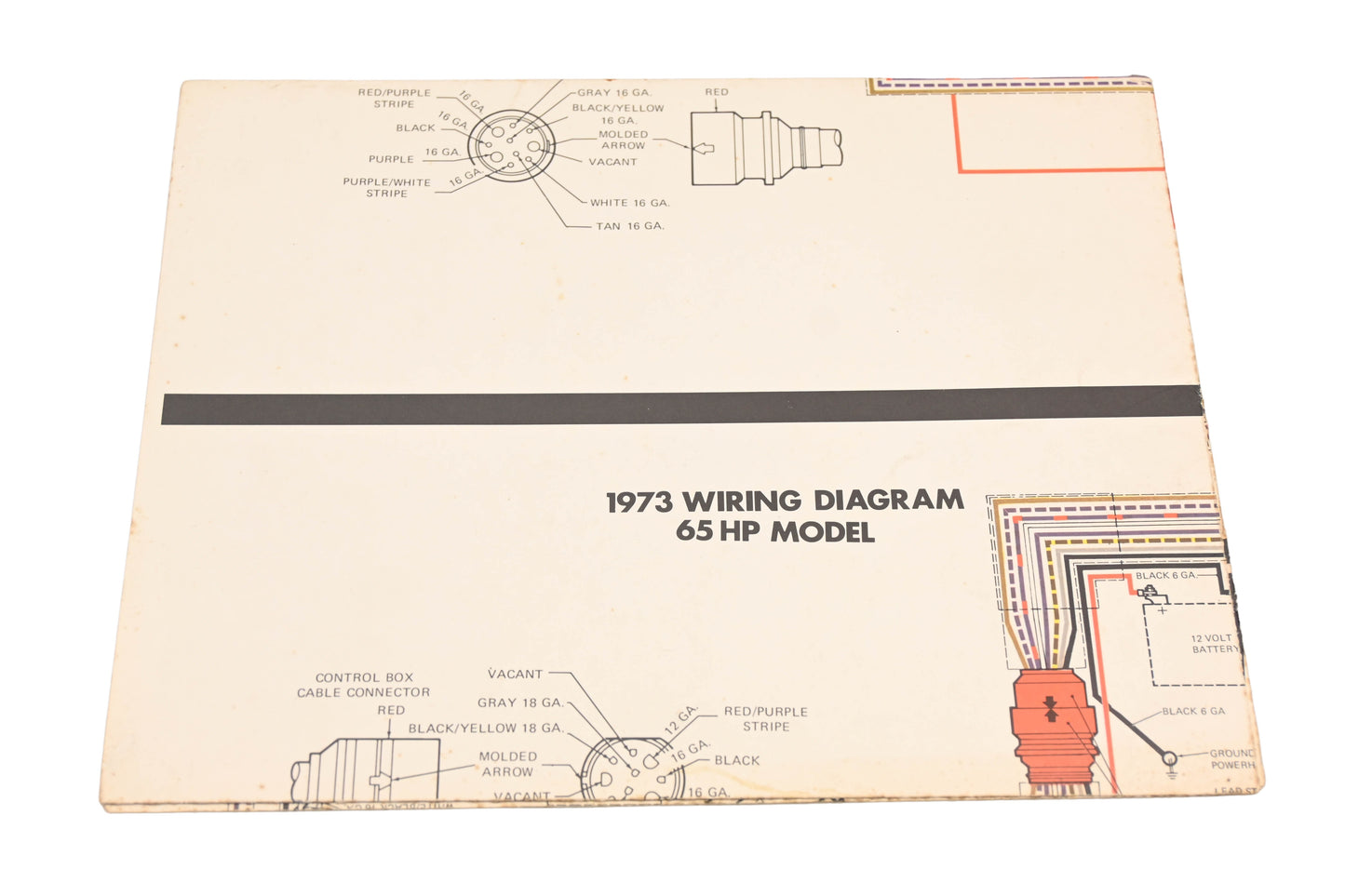 OMC HY029-35 1973 50/65/85/115/135hp Outboard Wiring Diagram