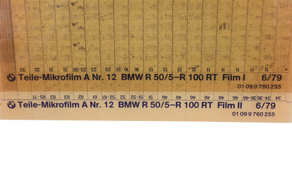 OEM BMW 01099760255 R 50/5-R 100 RT Microfiches Rev:6/1979