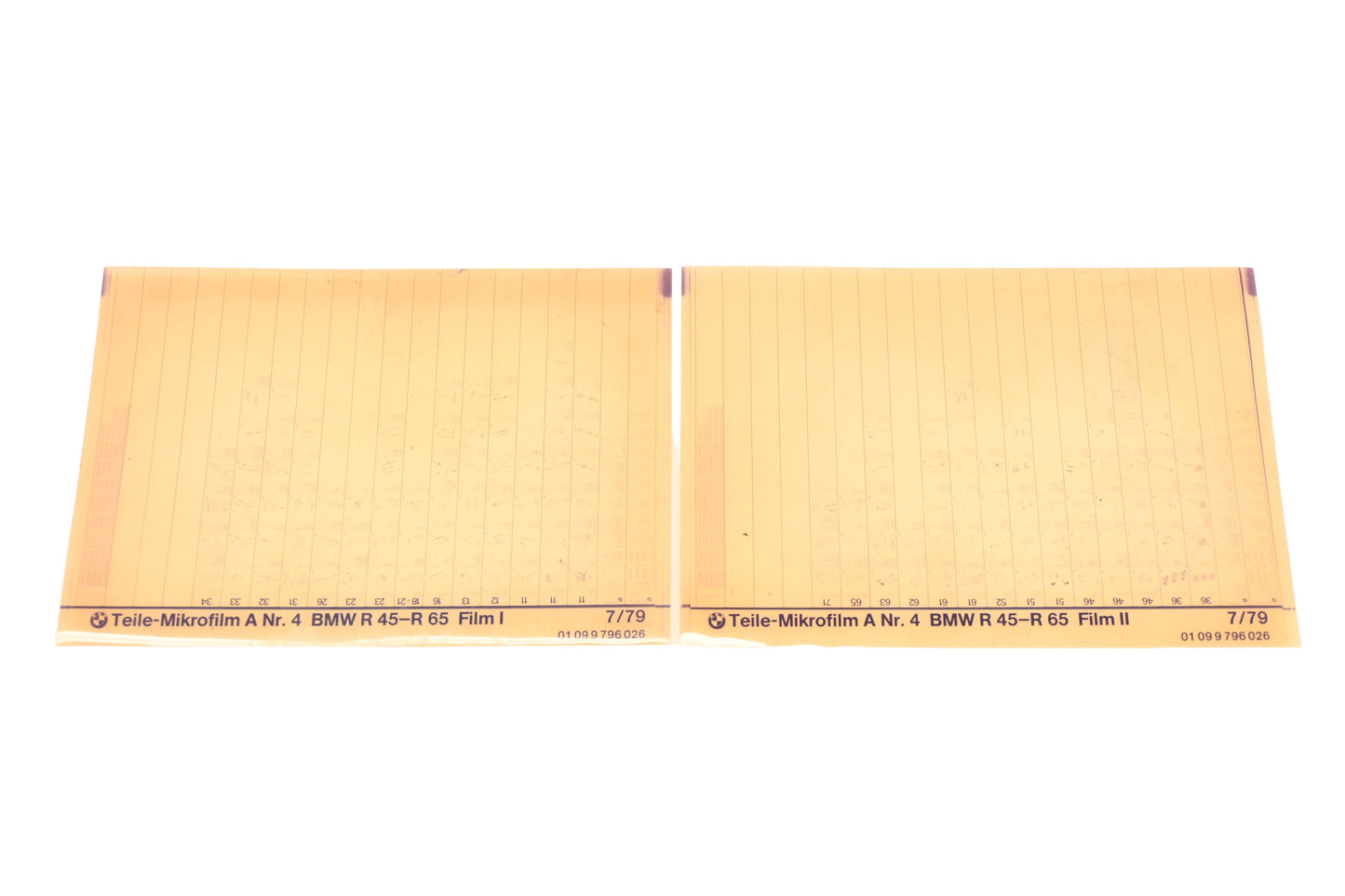 OEM BMW 01099796026 R 45-R 65 Microfiches Rev:7/1979