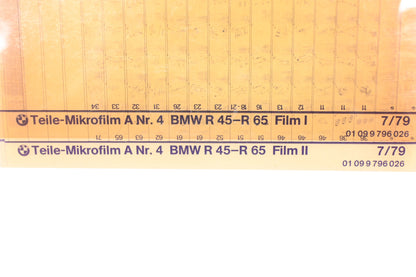 OEM BMW 01099796026 R 45-R 65 Microfiches Rev:7/1979