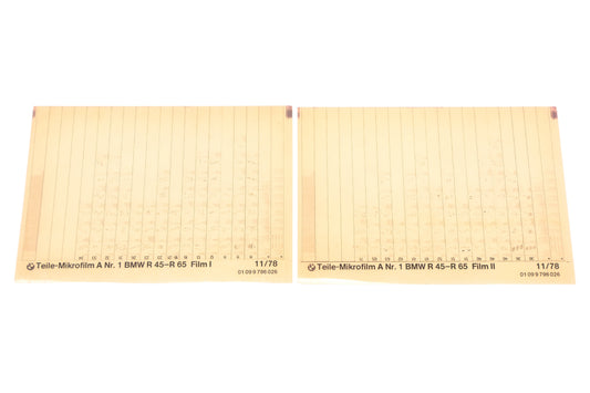 OEM BMW 01099796026 R 45-R 65 Microfiches Rev:11/1978