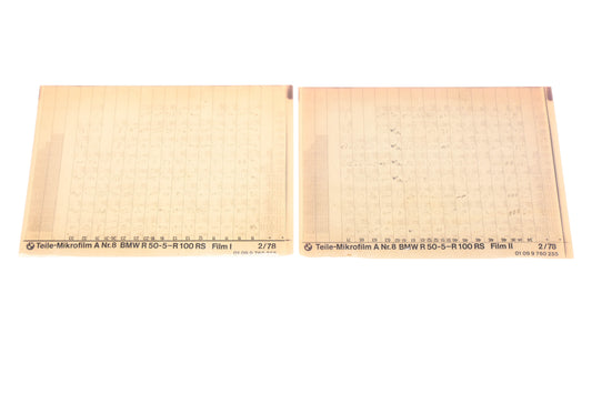 OEM BMW 01099760255 R 50-5-R 100 RS Microfiches Rev:2/1978