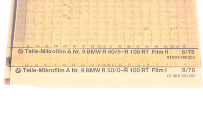 OEM BMW 01099760255 R 50-5-R 100 RS Microfiches Rev:8/1978