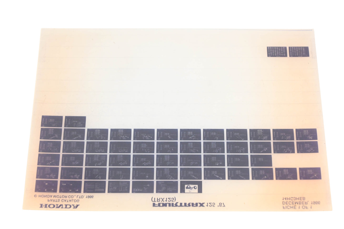 OEM Honda 14HC3HEB TRX125 Fourtrax125 1987 Parts Catalog Microfiche Rev:12/1986