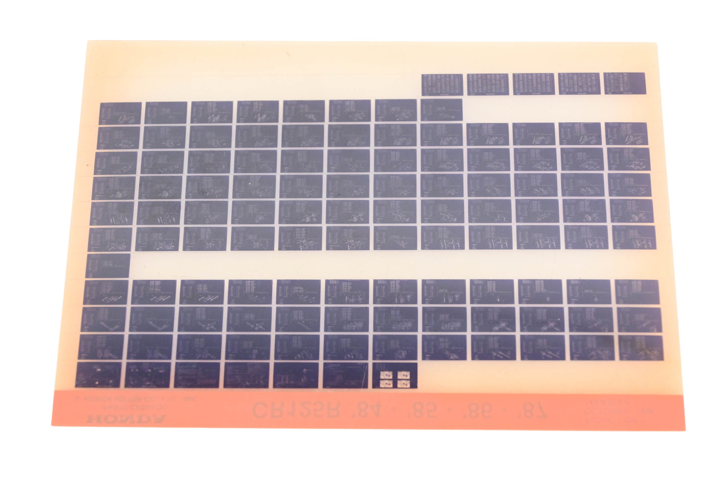 OEM Honda 14KA3EEH CR125R 1984-87 Parts Catalog Microfiche Rev:10/1986