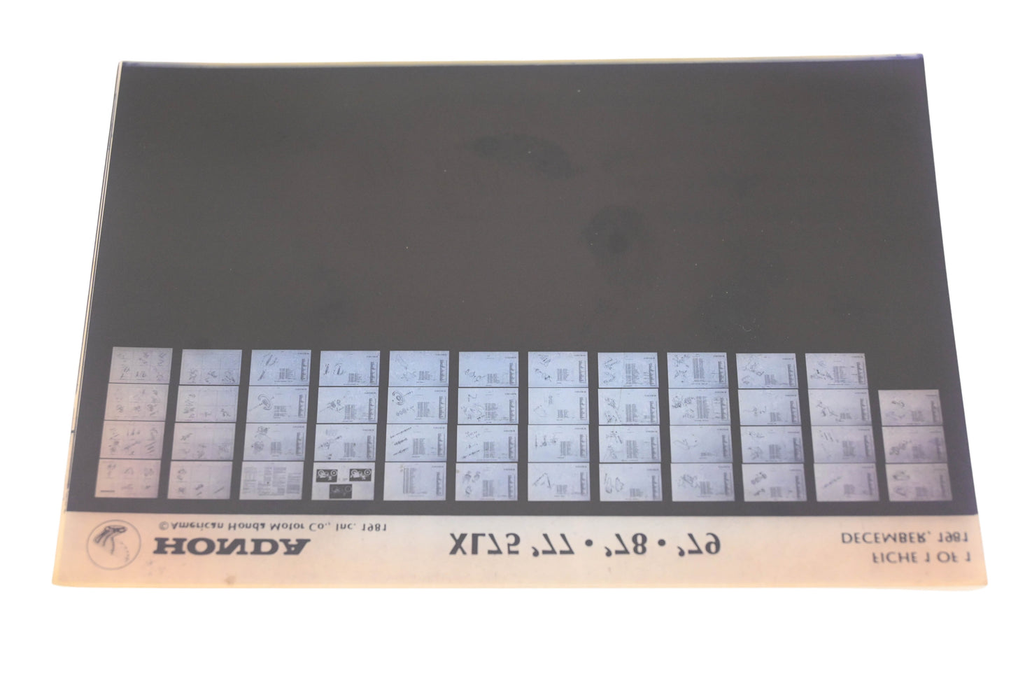 OEM Honda WE049-82 XL75 1977-79 Parts Catalog Microfiche Rev:12/1981