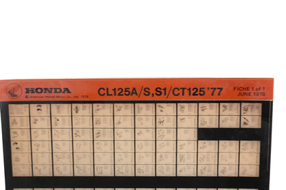OEM Honda WE049-85 CL125A/S,S1/CT125 1977 Parts Catalog Microfiche Rev:6/1978