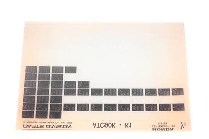 OEM Honda 149184 ATC90K K1 Parts Catalog Microfiche Rev:9/1986