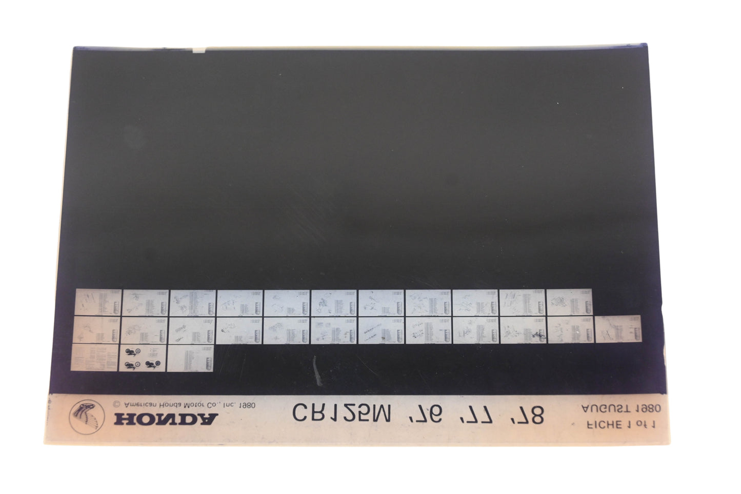OEM Honda WE049-90 CR125M 1976-78 Parts Catalog Microfiche Rev:9/1980
