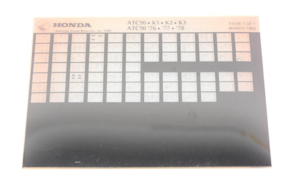 OEM Honda WE049-95 ATC90 K1,K2,K3 1976-78 Parts Catalog Microfiche Rev:3/1982