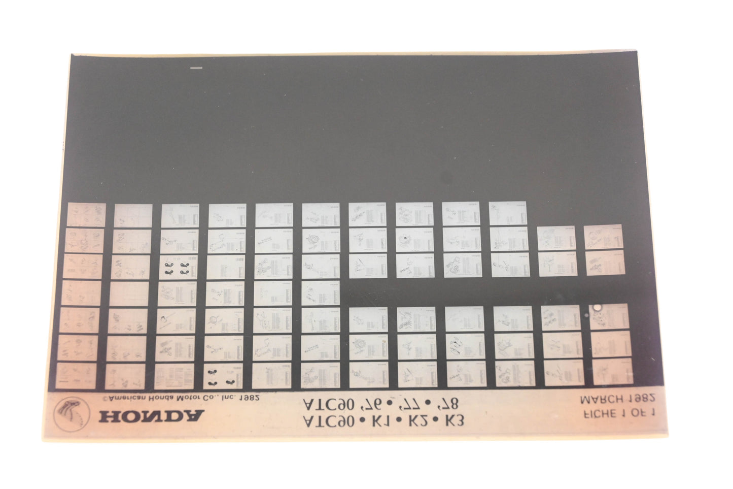 OEM Honda WE049-95 ATC90 K1,K2,K3 1976-78 Parts Catalog Microfiche Rev:3/1982