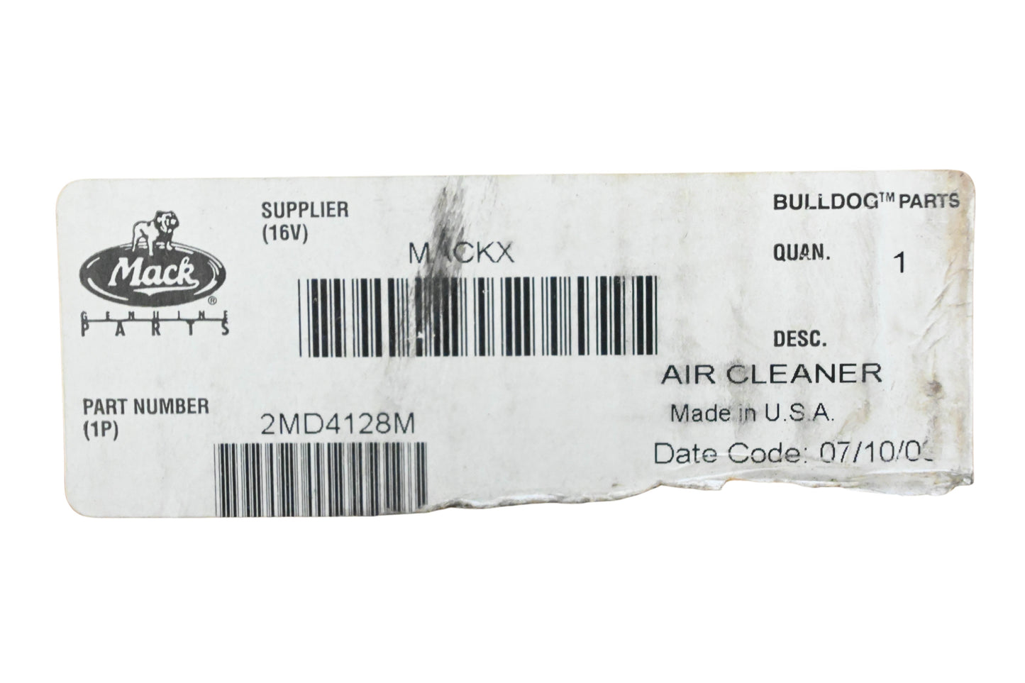 Mack 2MD4128M, 25128788 Air Cleaner Housing Assembly NOS