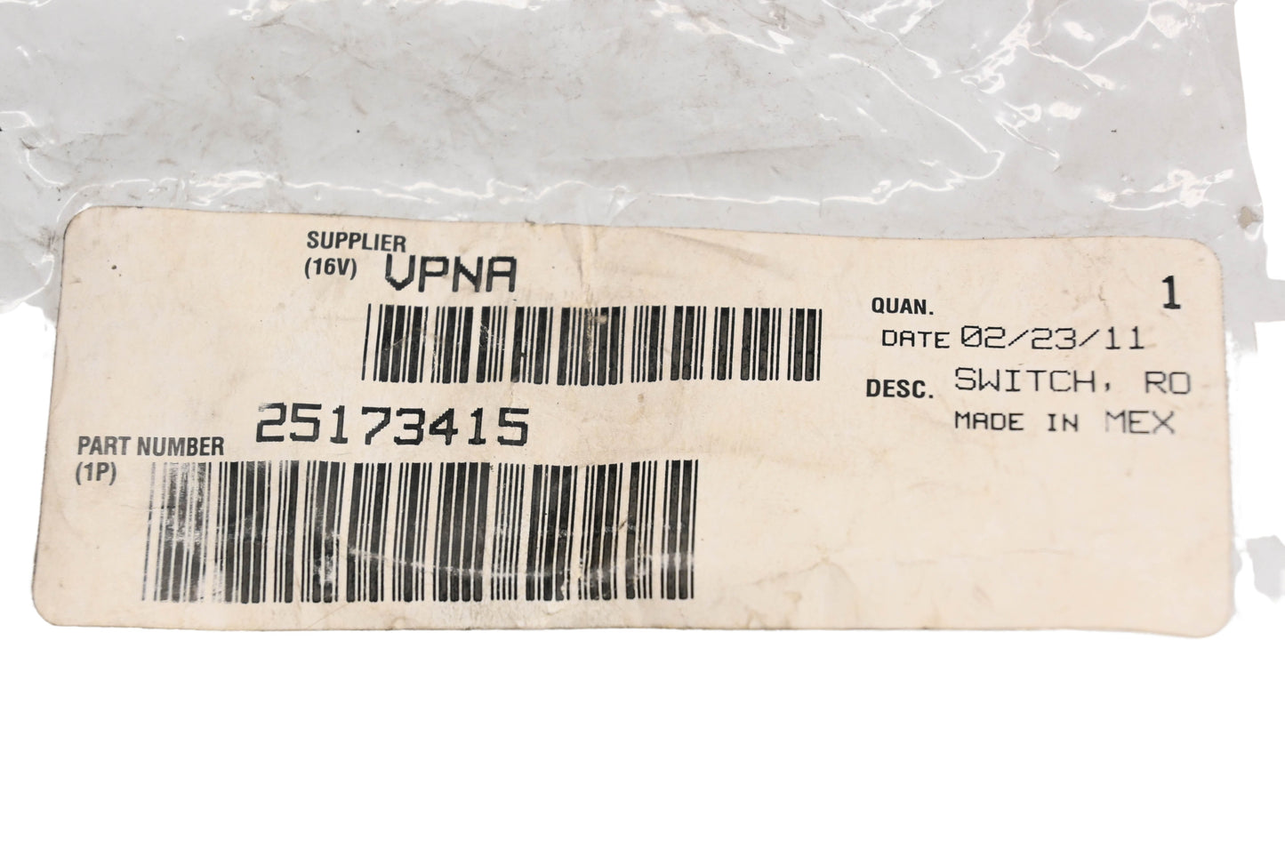 Mack 25173415, 1MR4323M61 Rocker Switch NOS