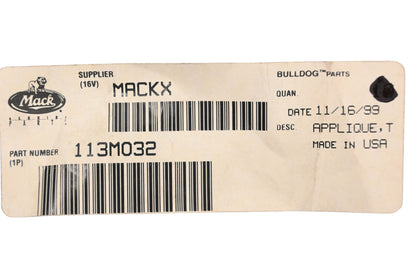 Mack 113MO32 Trailer Emergency Applique NOS