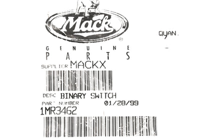 Mack 1MR3462, RD-5-4646-0 Red Dot Binary Switch NOS