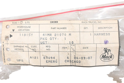 Mack 41MR21070M Wiring Harness NOS