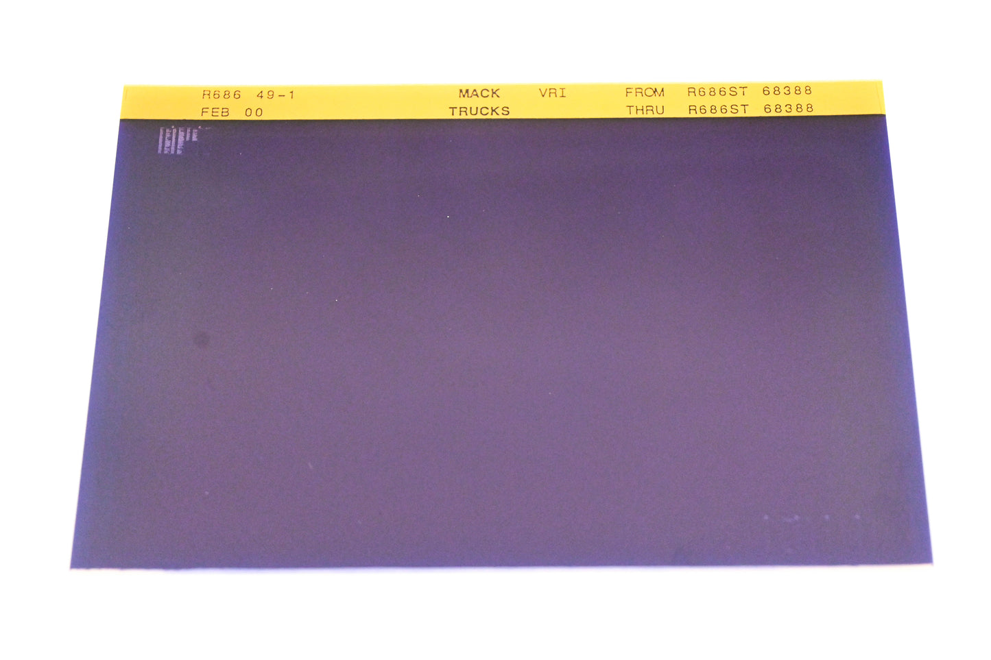 Mack R686 49-1 R686ST68388 - R686ST68388 VRI Microfiche NOS