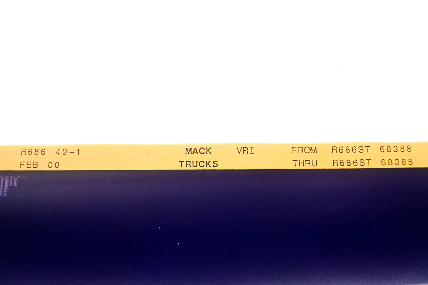Mack R686 49-1 R686ST68388 - R686ST68388 VRI Microfiche NOS