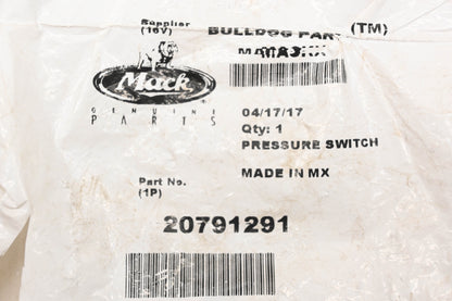 Mack 20791291 Pressure Switch NOS