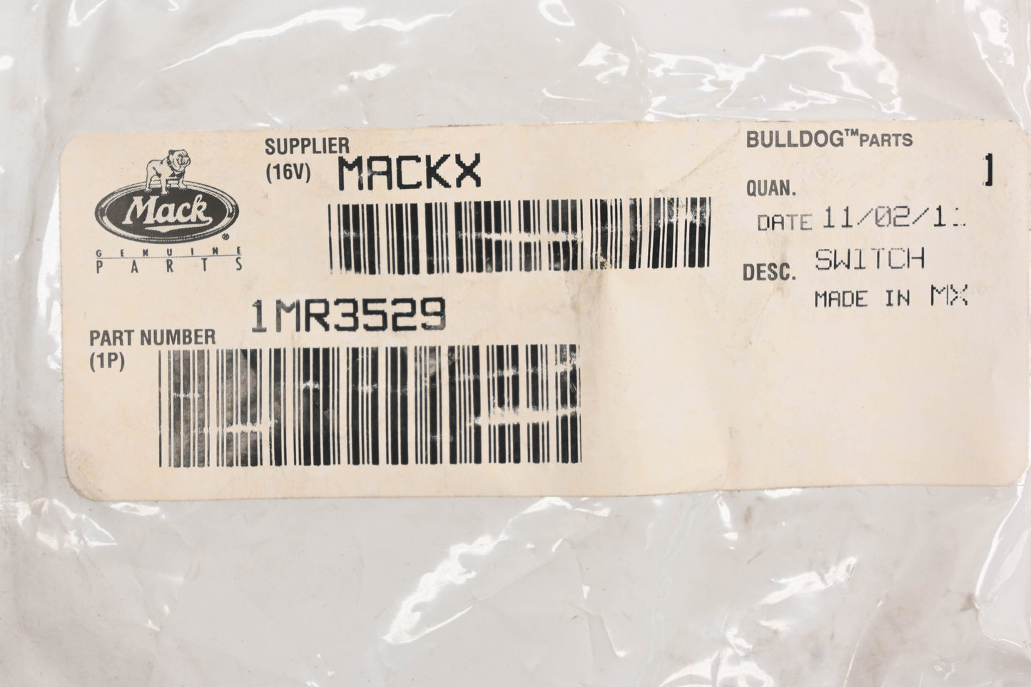 Mack 1MR3529, 5GW59655-3B3-K Switch NOS