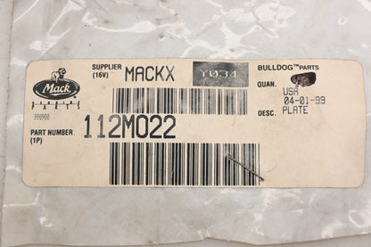 Mack 112MO22 Applique Plate NOS