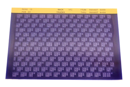 Mack R688 13 R688ST5906 - R688ST6498 VRI Microfiche NOS
