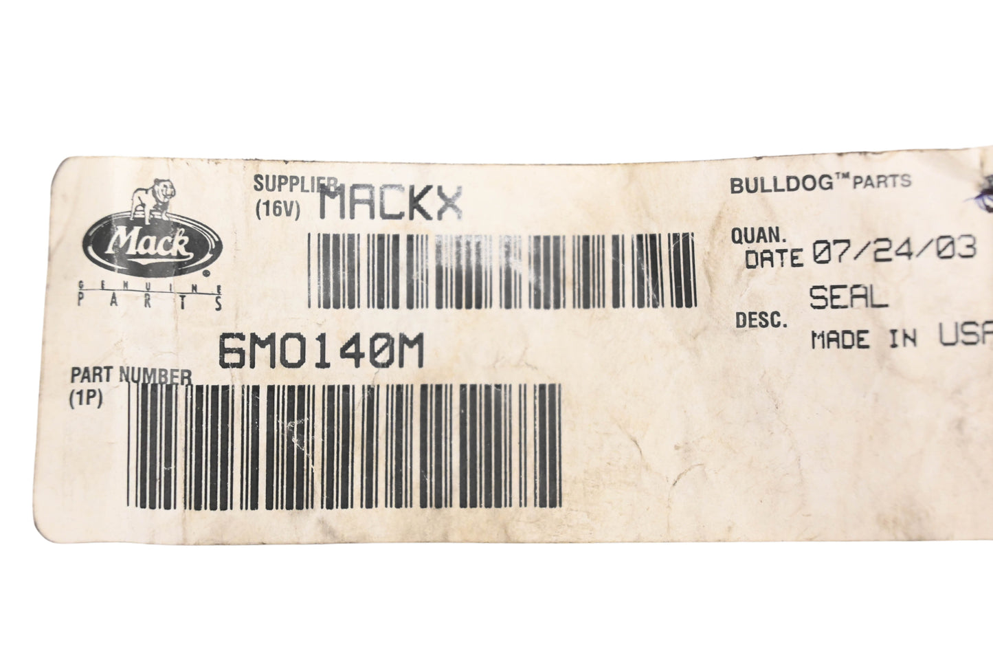 Mack 6MO140M Seal NOS