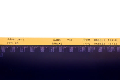 Mack R688 36-1 R688ST18410 - R688ST18432 VRI Microfiche NOS