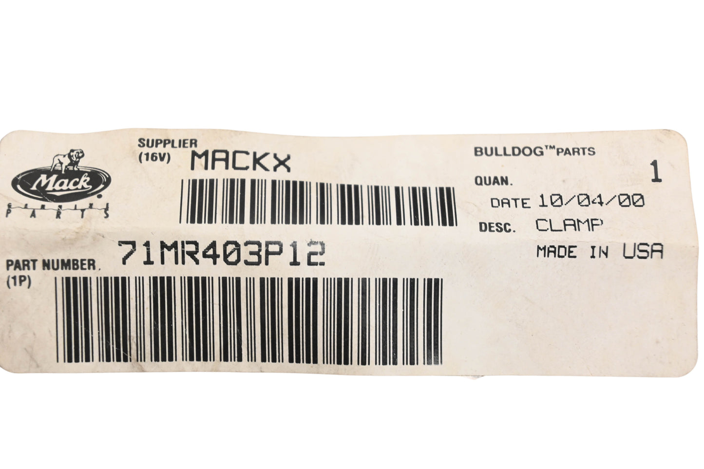 Mack 71MR403P12 Junction Block NOS