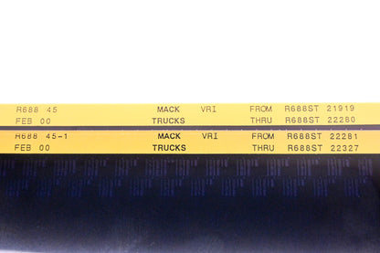 Mack R688 45, R688 45-1 R688ST21919 - R688ST22327 VRI Microfiche Lot of 2 NOS