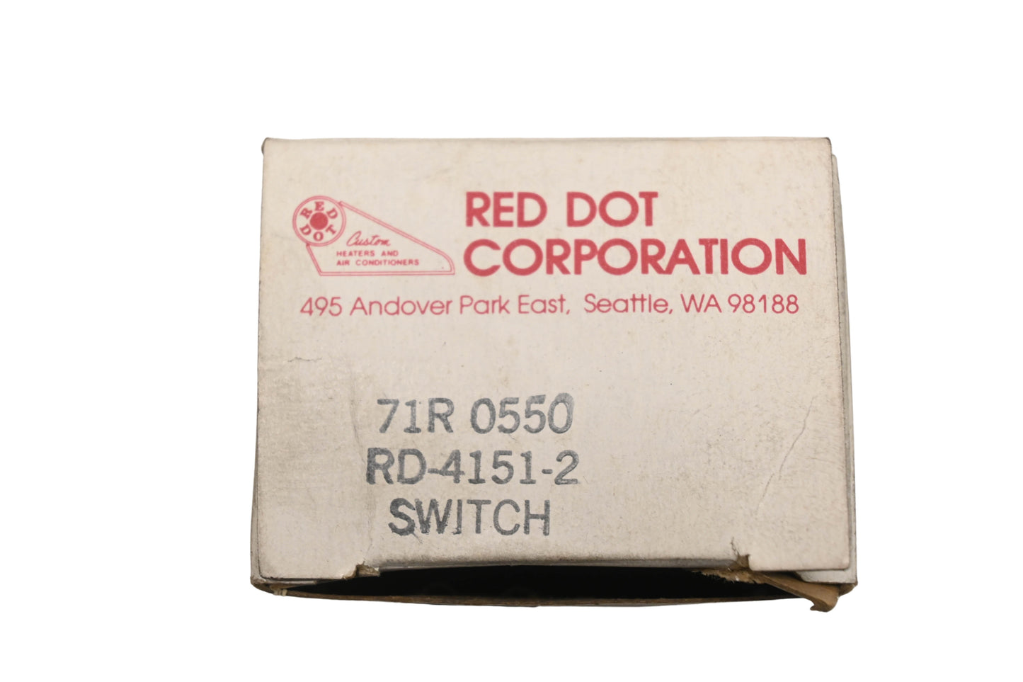 Red Dot 71R 0550, RD-4151-2, 4151-2 Toggle Switch NOS