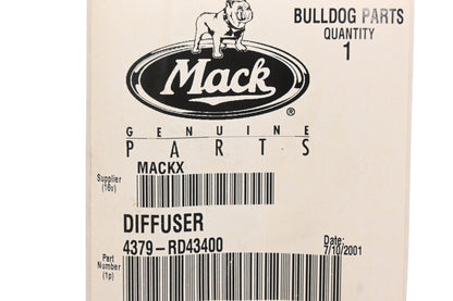 Mack 4379-RD43400 Black Louver Diffuser Kit NOS