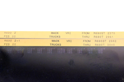 Mack R690 2, R690 2-1 R690ST2370 -R690T3040 VRI Microfiche Lot of 2 NOS