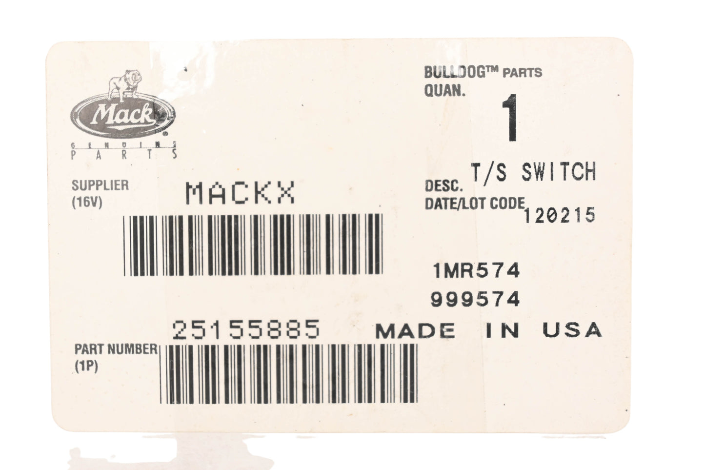 Mack 25155885 VSM Turn Signal NOS