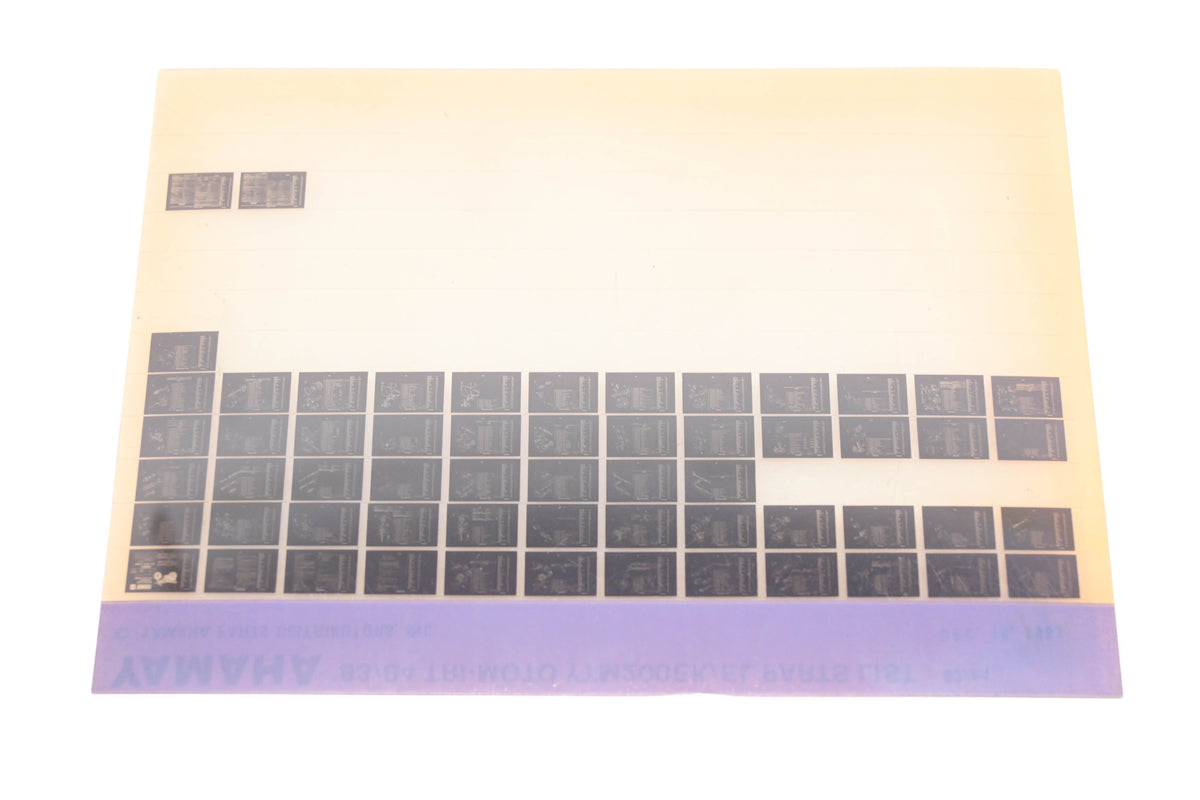 OEM Yamaha WE049-107 1983/84 Tri-Moto YTM200EK/EL Parts List Microfiche Rev:12/19/1983