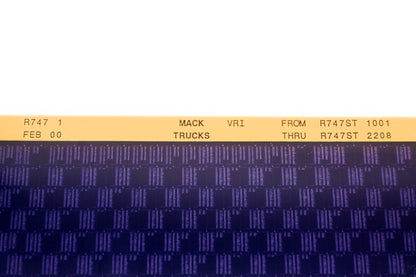 Mack R747 1 R747ST1001 - R747ST2208 VRI Microfiche NOS