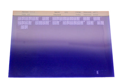 Mack RB688 11-1 RB688S4871 - RB688S4953 VRI Microfiche NOS