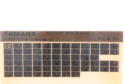 OEM Yamaha WE049-128 1979 XS750SF Parts List Microfiche Rev:8/28/1979