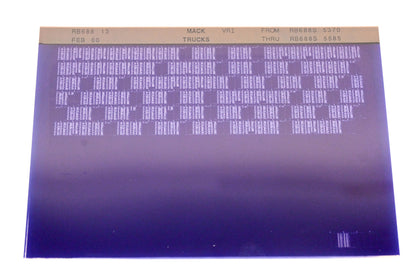 Mack RB688 13 RB688S5370 - RB688S5585 VRI Microfiche NOS