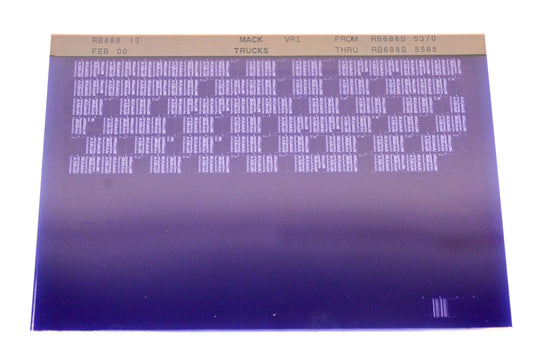 Mack RB688 13 RB688S5370 - RB688S5585 VRI Microfiche NOS