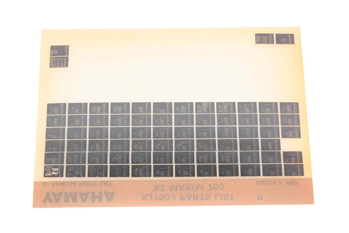 OEM Yamaha WE049-129 1982 XJ750J Maxim 750 Parts List Microfiche Rev:3/2/1982