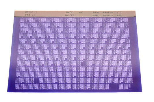 Mack RB690 6 RB690S2775 - RB690S3450 VRI Microfiche NOS