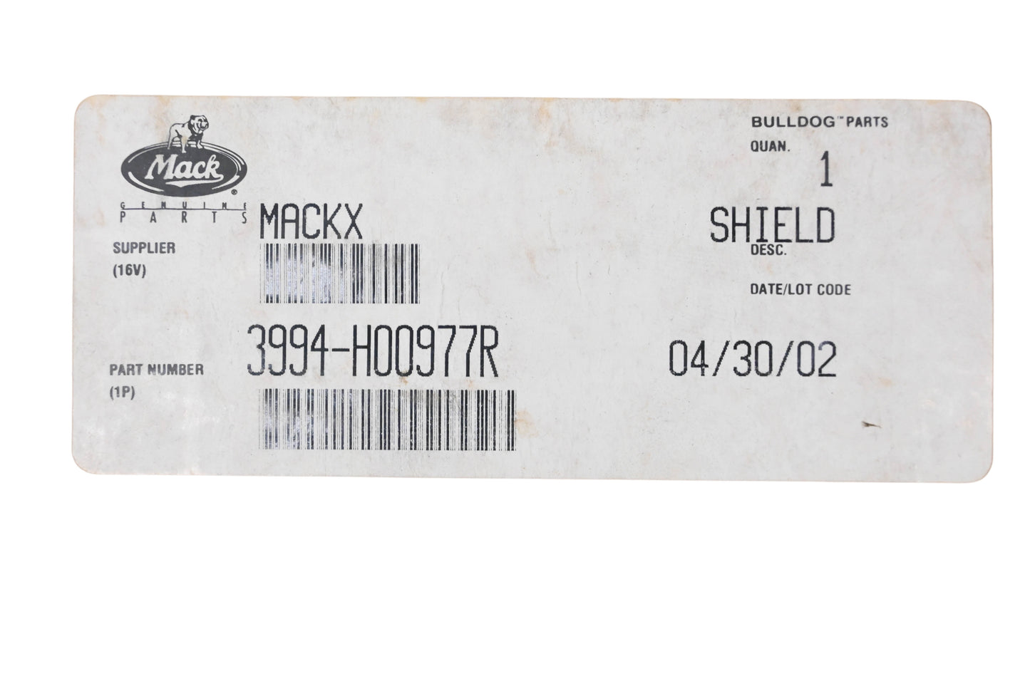 Mack 3994-H00977R Air Horn Cover Kit NOS