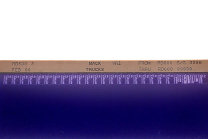 Mack RD600 3 RD600 S/G 3365 - RD60099999 VRI Microfiche NOS